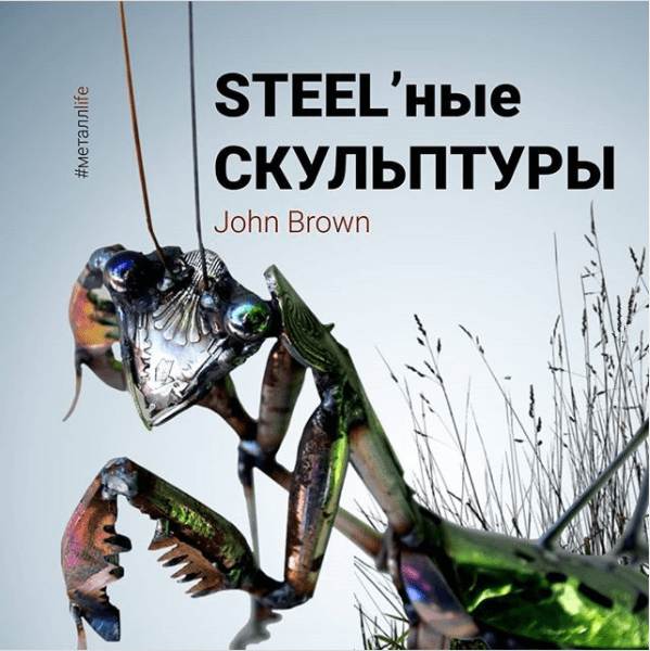 Необычные металлические насекомые Джона Брауна